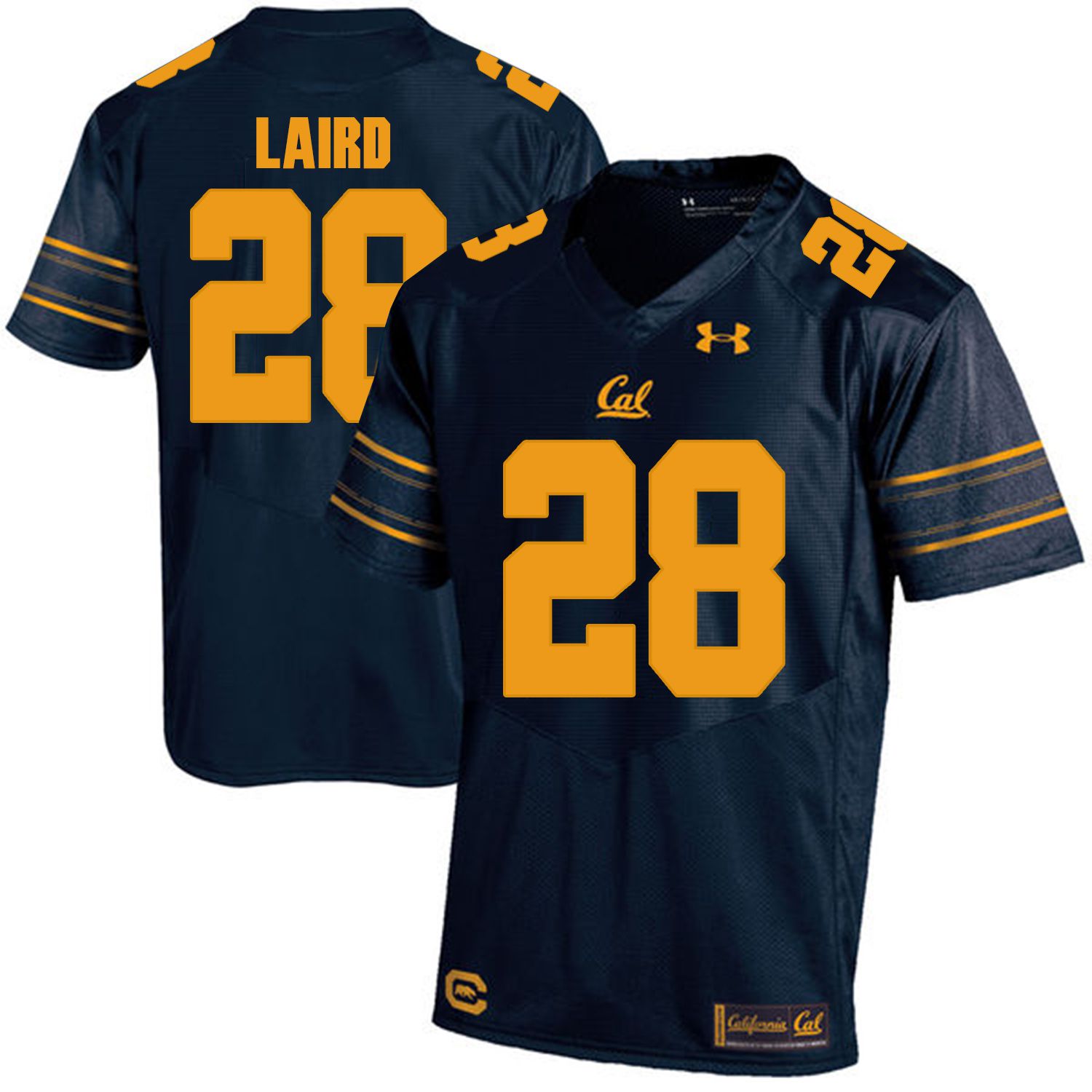 Men California Golden Bears #28 Patrick Laird Dark blue Customized NCAA Jerseys->customized ncaa jersey->Custom Jersey